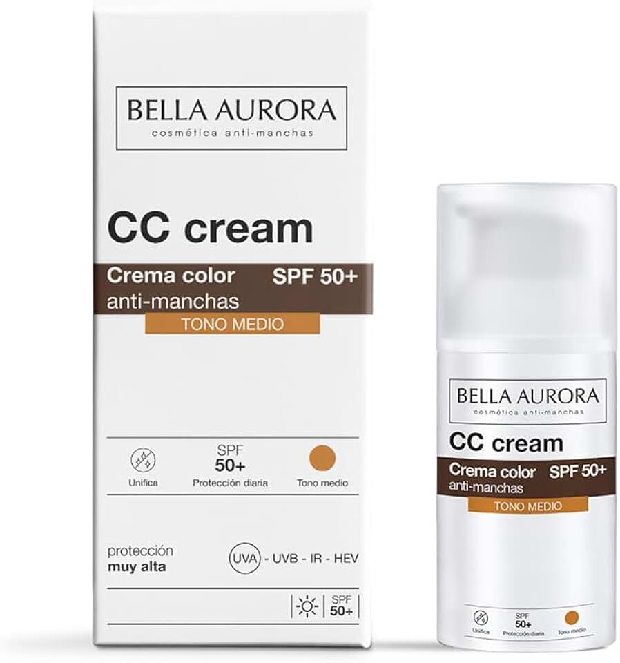 Bella Aurora CC Cream Antimanchas SPF 50+ Tono Medio 30 ml
