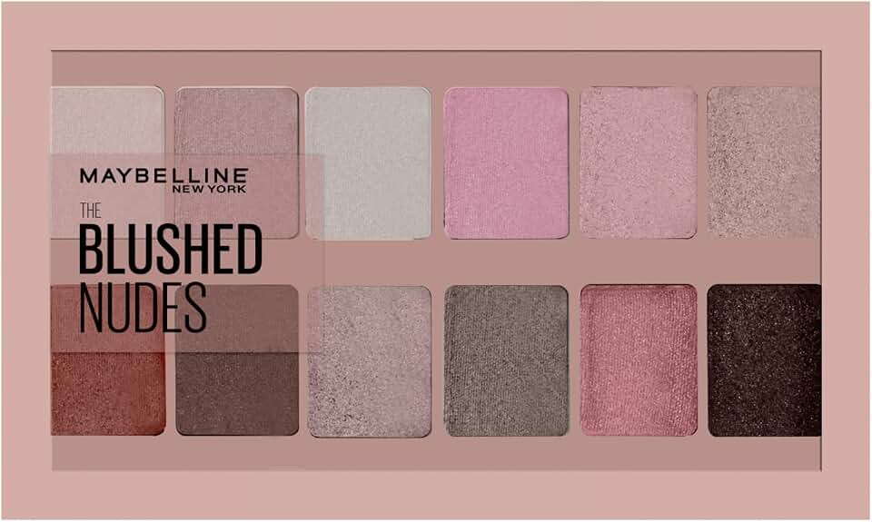 Maybelline New York EyeStudio Paleta Sombras 12 Colores 01 Blushed Nudes