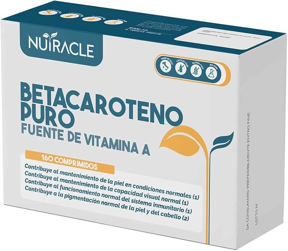 Nutracle Betacaroteno 160 comprimidos | Suplemento de