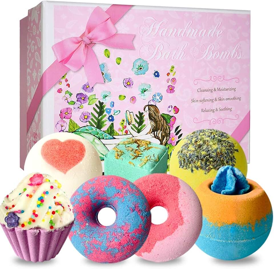 Bombas de Baño, 7 Set Bombas Baño Regalos Mujer, Bolas de