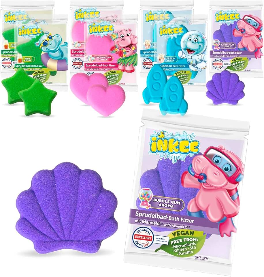 INKEE Bath Fizzer - Pack de 4 Bombas de Baño