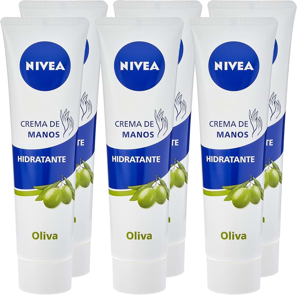 Nivea Crema de Manos Hidratante Aceite de Oliva en pack de 6