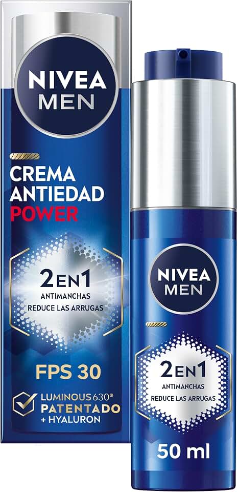 Nivea MEN Power Crema Hidratante 2 en 1 Antimanchas y