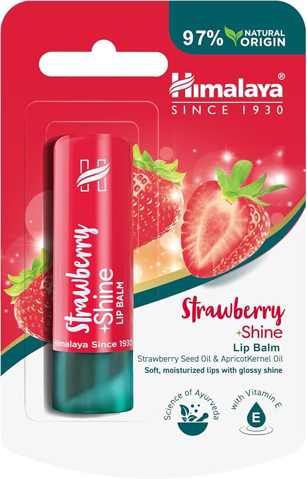 Himalaya Bálsamo labial con brillo de fresa y aceite de
