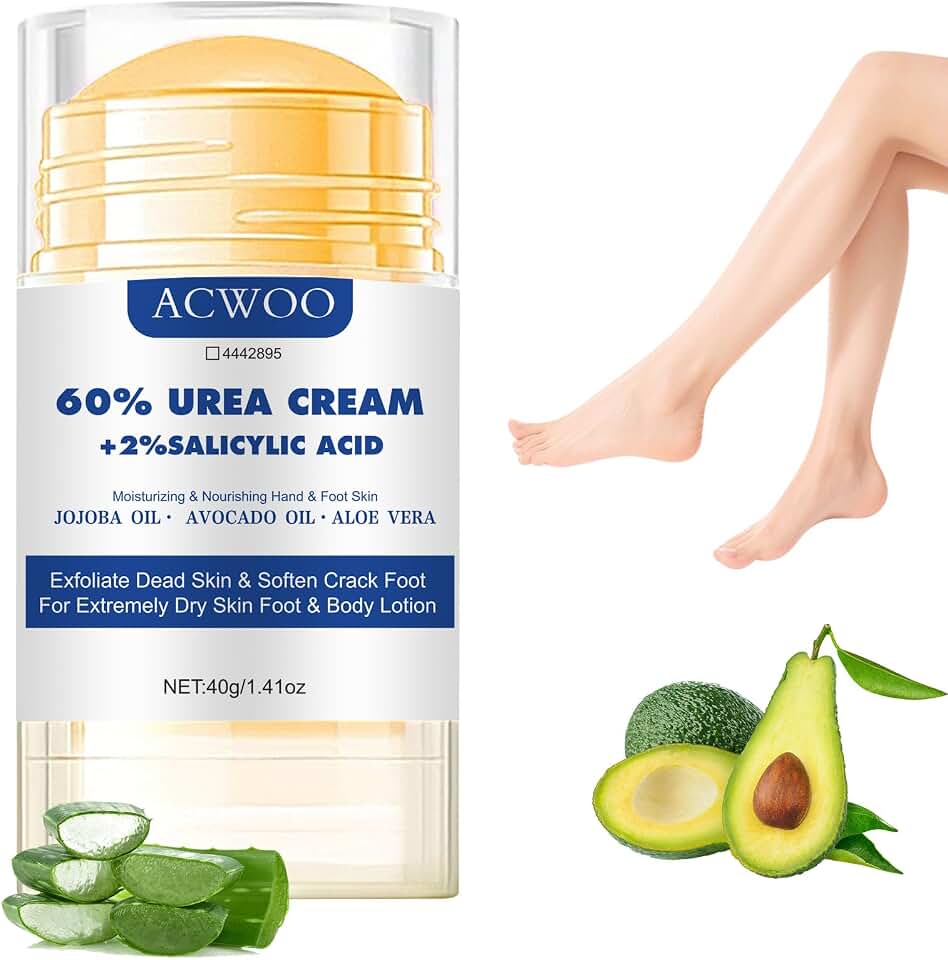 ACWOO Crema Urea 60%, Crema Para Pies con Urea, Barra