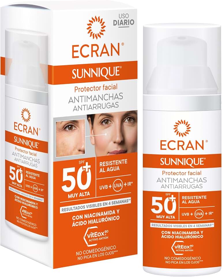 ECRAN SUNNIQUE – Protector Facial Antimanchas Antiarrugas