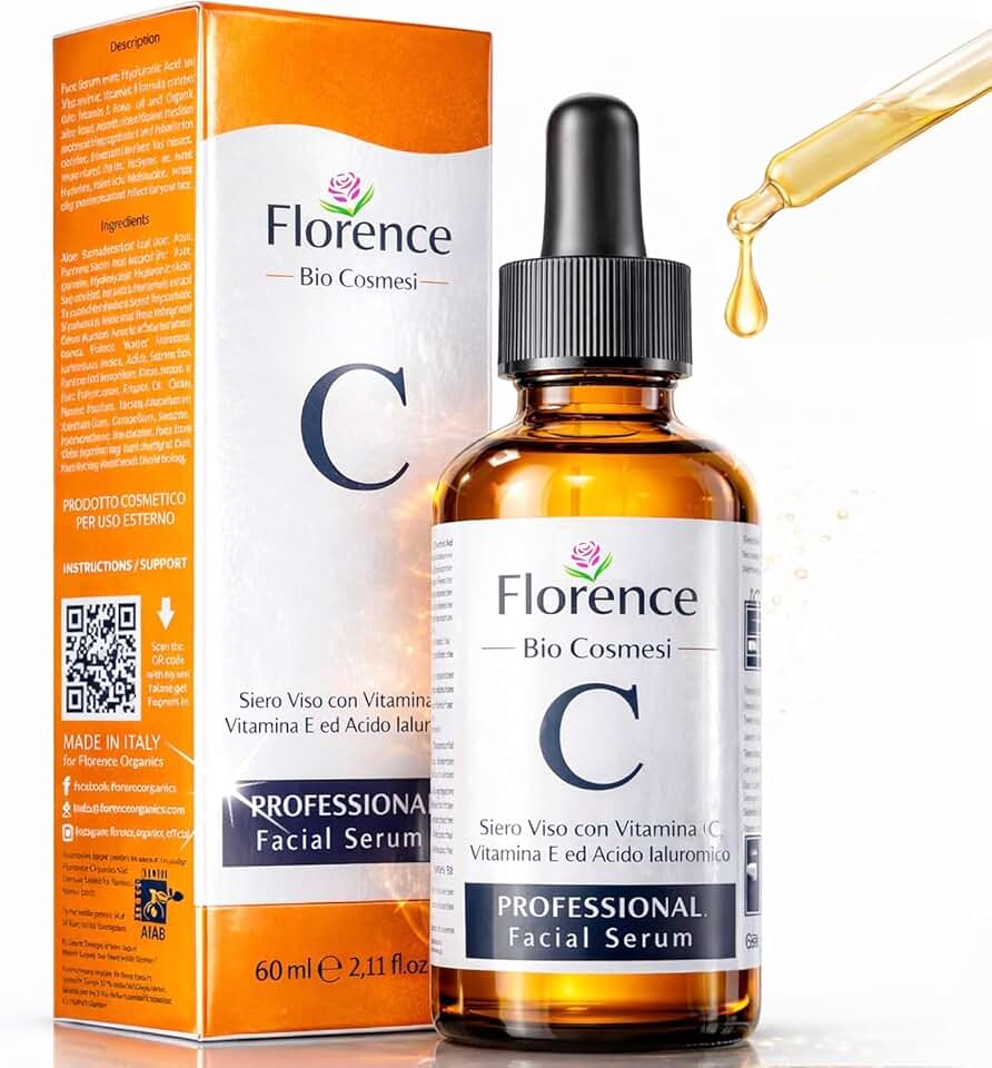 Suero Facial Orgánico Vitamina C y Ácido Hialurónico Puro