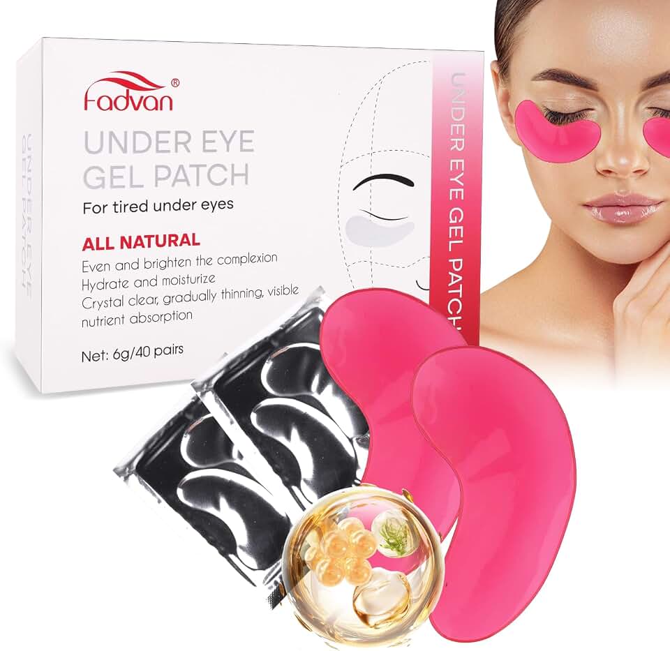 FADVAN Parches Ojos Bolsas y Ojeras 40 Pares Hidrogel