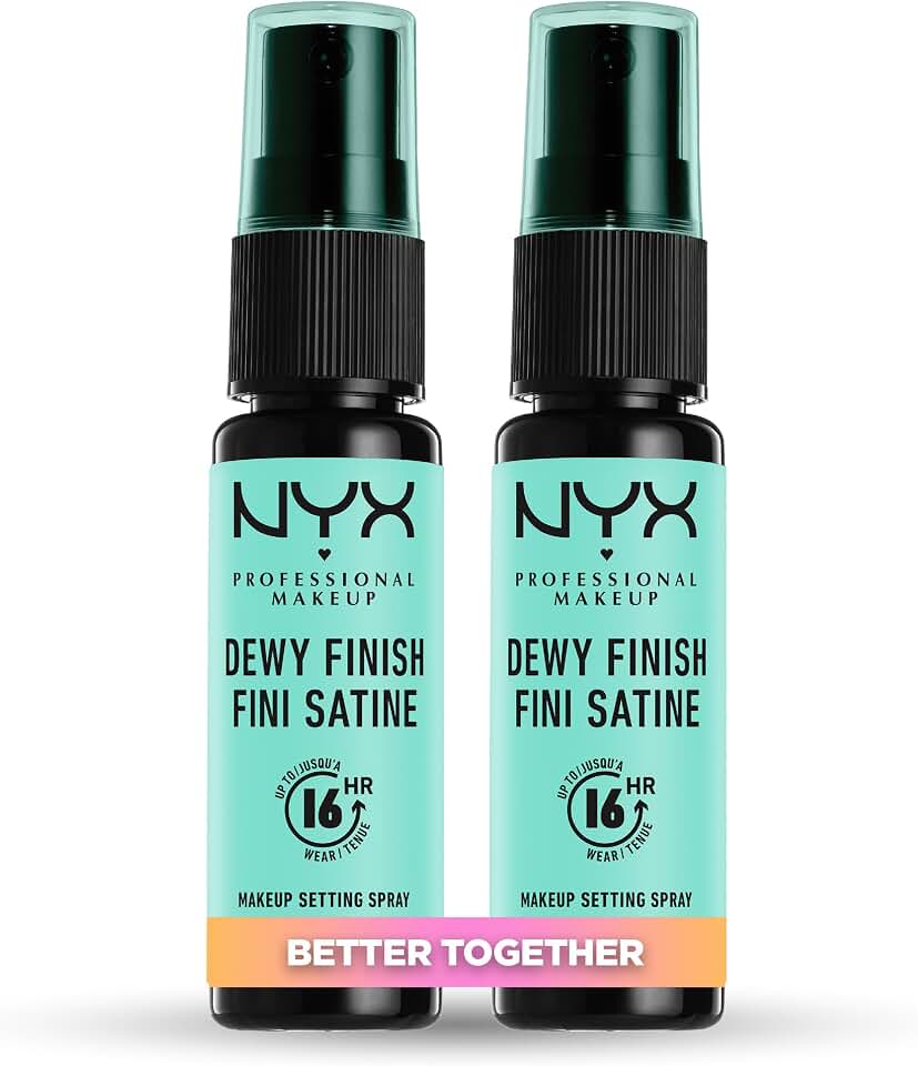 NYX Professional Makeup Setting Spray Acabado Dewy Pack doble 60 ml