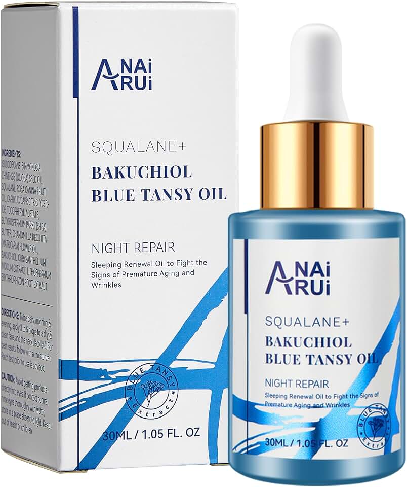 Anairui Bakuchiol Oil, Aceite facial con Blue Tansy y