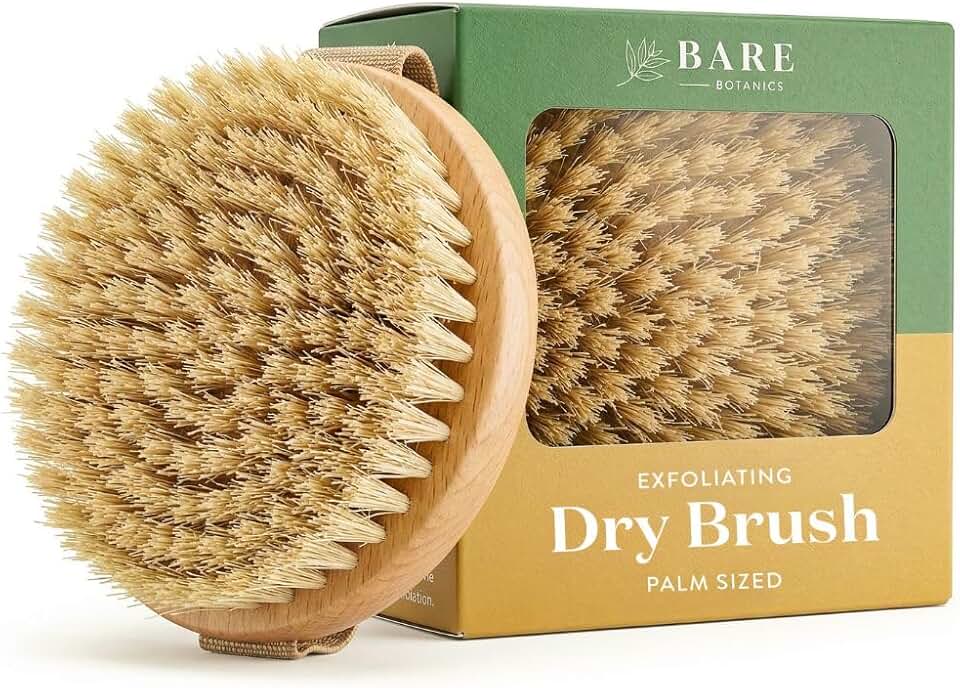 Bare Botanics Cepillo de cuerpo seco para drenaje linfático